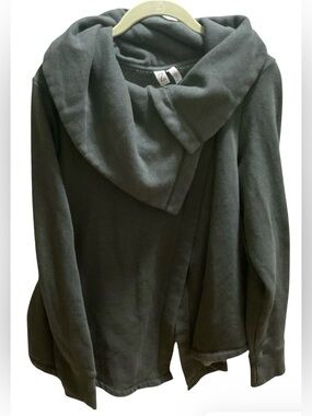 Z by Zella Shooting Star Drape Collar Cardigan Women's XL Green Thumbholes